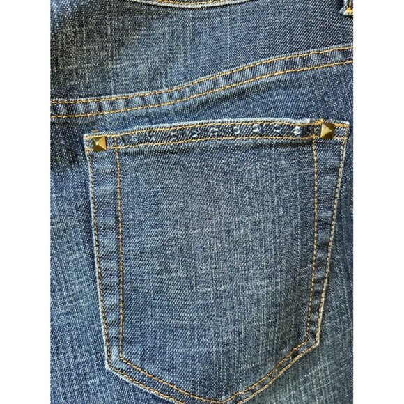 Chico's Platinum Denim Women's‎ Studded Bootcut Jeans Size US 10 - Picture 6 of 8